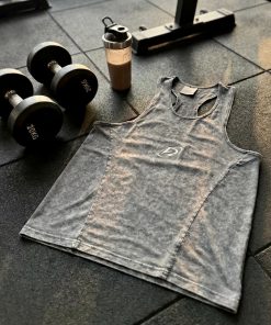 Áo ba lỗ Tank Top Degrey Cotton 4 chiều WAX XÁM New Logo