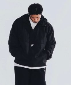 Jacket Degrey Decade Half Zip áo khoác dù có nón hình thêu