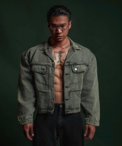 Áo Khoác Degrey Jean Jacket Basic Wax Gray