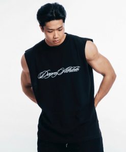 Degrey Korea Áo ba lỗ Tank Top MASSMONSTER màu ĐEN
