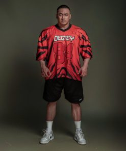 Áo thun thể thao màu cam TIGER Degrey Jersey 84 cổ tim