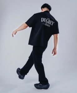 Áo sơ mi màu đen Degrey Shirt DECADE Logo